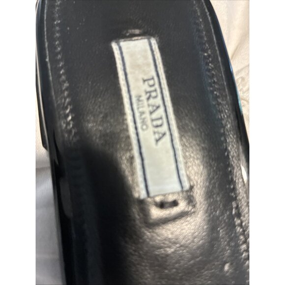 Prada Authentic Black Clear PVC Flat Sandals Slides 9 - Picture 7 of 9